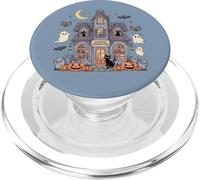 Bookish Ghost Haunted Bookstore Cat Bookworm Book Lover PopSockets PopGrip for MagSafe