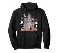 Bookish Ghost Haunted Bookstore Cat Bookworm Book Lover Pullover Hoodie