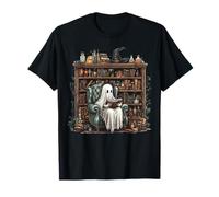 Bookish Ghost Haunted Library Bookworm Book Lover T-Shirt