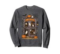 Bookish Ghost Haunted Library Spooky Bookworm Book Lover Sweatshirt