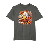 Bookish Ghost Pumpkin Ghost Reading Autumn Holiday Men Women T-Shirt