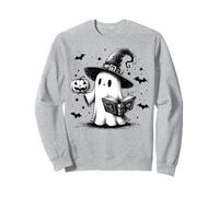 Bookish Ghost Witch Hat Reading Book Nerd Bookworm Literary Sweatshirt