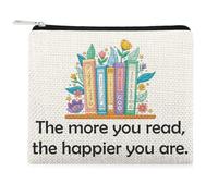 Bookish Gifts for Woman Book Lover Coin Purses Reading Gifts for Book Lovers Reader Bookworm Coin Bag Wallet Funny Birthday Christmas for Readers Librarian Bookworm Zipper Change Pouch