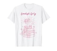 Bookish Girly Retro Reading Aesthetic T-Shirt