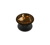 Bookish Goose Glasses Pumpkin Book Fall Autumn Aesthetic Art PopSockets Adhesive PopGrip