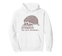 Bookish Hedgehog Reading Fiction Novel Book Vintage Bookworm Pullover Hoodie