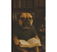 Bookish Pug Lined Journal - 6x9 Inches, 182 Pages | Funny Dog Notebook for Writing, Notes, and Daily Thoughts