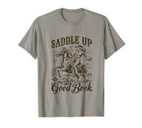 Bookish Retro Western Cowgirl Texas Book Lover Novel Reader T-Shirt