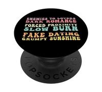 Bookish Romance Tropes Book Club Reader Spicy Book Lover PopSockets Adhesive PopGrip