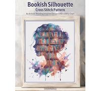 Bookish Silhouette Cross Stitch Pattern: An Artistic Reading Inspired Design Embroidery Chart