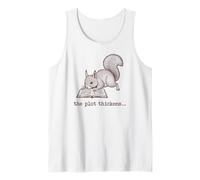 Bookish Squirrel Reading Fiction Novel Book Vintage Bookworm Tank Top