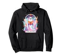 Bookish Tarot The Reader Ghost Book Lover Spooky Season Pullover Hoodie