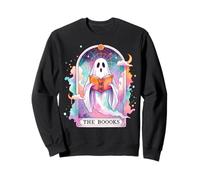 Bookish Tarot The Reader Ghost Book Lover Spooky Season Sweatshirt