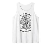 Bookish Woman Left My Mind at The Library Book Reader Girl Tank Top