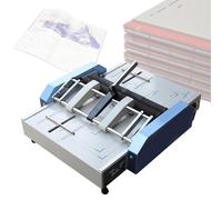 Booklet Paper Folder Folding Machine MAX 12.4"x17.3" - Electric Book Binding Stapler Stitch for A3 Brochures Manuals Invitations, 1000 Staples