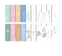 Bookmark 20pcs/Box Paper Bookmarks Natural Plant Flowers Book Reading Tools Pages Holder Kawaii Journal Planner Notebook Decorations(Blue)