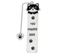 Bookmark Cat Metal Bookmarks Elegant Reading Gift for Cat Lovers Personalised Book Accessories with Tassels, Cute Cat Design, Perfect for Book Lovers Cat Owners Men Women Kids Students (F)