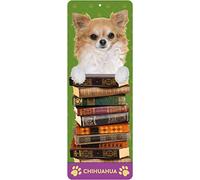 Bookmark Chihuahua Gift - Beautiful with stunning 3D front picture, poem on the reverse tassel. Size 6 x 2.2 inch