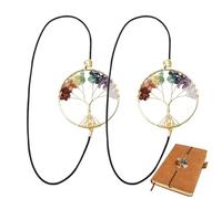 Bookmark for Notebook A, 2 Elastic Bookmarks with Vintage Tree Design and Clip - Book Separator with Crystals for Reading - for Bag Planner Book Enthusiasts Agenda Review Reg