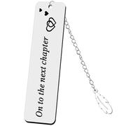 Bookmark for Women Men, Stainless Steel Book Mark for Reader Best Friends Gift, 'On The Next Chapter' Heart Pattern Metal Book Marker for Lovers Best Friend BFF Sister Christian