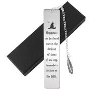 Bookmark Gift Happiness Can Be Found Even in The Darkest of Times Book Mark Gift for Christmas Women Men Kids with Box
