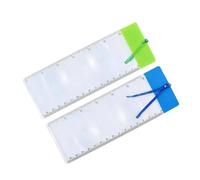 Bookmark Magnifier with Ruler, 2 Pack 3X Magnifying Sheet Page Magnifier Lens for Low Vision People Reading Book Magazine Newspaper, 2 Color
