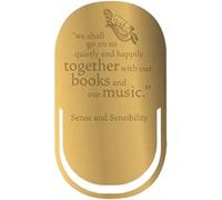 Half Moon Bay Jane Austen Metal Bookmark | Book Markers for Women & Teacher | Jane Austen Gifts & Gifts for Book Lovers | Reading Accessories & Bookish Gifts | Sense and Sensibility Book Mark