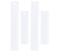 Bookmark Mold Silicone Blank DIY Craft Pendant Jewelry Mirror Surface Mold for Handmade Bookmark Making Art Supplies White 4Pcs Set Big and Small Size