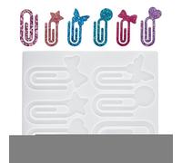 Bookmark Molds for Resin Casting, Silicone Pape Clip Bookmark Maker Molds, Easy Release Book Mark Maker Tool for Men Women Teachers Kid Girls Boy Students Teens Adults