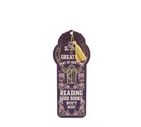 Beauty & the Beast Paper Bookmark with Charm & Tassel