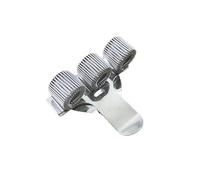 Bookmark Single Double Triple Hole Pen Holder with Pocket Clip Metal Spring Pen Clips for Notebooks Diary Pen Holder(Triple Holes)