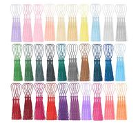 Bookmark Tassel, 120 Pcs 30 Colors Silky Tassels for Bookmarks Handmade Bookmark Tassels for Resin, Mini Tassels with Loops for Jewelry Making