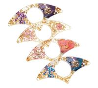 Bookmark Thumb Bookmarks, Set of 4 Artistic Bookmarks Flowers in Resin for Reading | Ring Bookmarks, for Women Readers Teachers Librarians Gift Idea for Christmas Birthday Saint