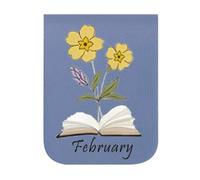 Bookmark - Vintage Floral Pattern PU Leather Bookmark | Magnetic Bookmarks - For Teens and Adults - Ideal for Reading, School, Office, Study, Diary and Business