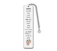 Bookmarks Auntie Birthday Gifts Mother's Day Present Aunty Keepsake Women Aunt Thanksgiving Christmas New Year Appreciate Auntie Has Ears That Truly Listen Arms That Always Hold