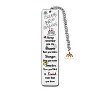 Bookmarks Birthday Gifts Inspirational Son Daughter Encouragement Happy 20th Birthday Present Personalized Book Lover Birth Day Rainbow Keepsakes for Brother Sister Friends Niece Nephew Bestie (20th)
