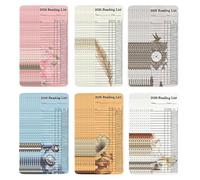 Bookmarks for Reading Lists - 60 Library Page Marks, Library Books Tracer Cards - for Book Enthusiasts Students Teachers Women Men Children Adults