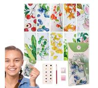 Bookmarks for Reading, Pack of 10 Watercolour Bookmarks, Bookmark Accessories, Aesthetic Accessory for Women, Students, Children, Teachers, School Supplies, Readers, Gift