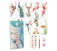 Bookmarks for Women - 10 Pieces Watercolour Bookmarks, Bookmark Accessories, Aesthetic Accessory for Women, Students, Children, Teachers, School Supplies, Readers, Gift