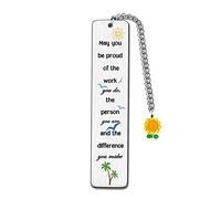 Bookmarks for Women Men Teachers Day Gifts Bookmark Inspirational Dad Mum Bestie Birthday Present Auntie Uncle Encouragement Book Lover Grandad Nanny Friend Retirement Christmas Keepsakes (May You)