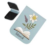 Bookmarks for Women | Vintage PU Leather Bookmark with Floral Patterns, Magnetic PU Leather Bookmark for Reading, Children, Women, Teacher, Girls, Boys, School, Study, Diary, Notebook