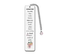 Bookmarks Godmum Birthday Gifts Mother's Day Present Aunty Keepsake Women Aunt Thanksgiving Christmas New Year Appreciate Godmother Has Ears That Truly Listen Arms That Always Hold