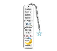 Bookmarks Grandad Men Fathers Day Appreciate Gift Grandpa Gifts Bookmark Best Grandfather Ever Birthday Present Family Day Retirement Christmas Keepsakes Thanksgiving I Love You To The Moon And Back