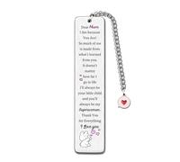 Bookmarks Mummy Mother's Day Gifts Mommy Birthday Present Women Appreciate Thanksgiving Family Day Keepsake Page Markers Christmas Book Reading Accessory Personalised Dear Mum I Am Because You are