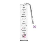 Bookmarks Nan Birthday Gifts Mother's Day Present Grandma Keepsake Women Granny Thanksgiving Christmas New Year Appreciate Retirement Nan Has Ears That Truly Listen Arms That Always Hold