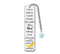 Bookmarks Uncles Men Fathers Day Appreciate Gift Teachers Gifts Bookmark Best Uncle Ever Birthday Present Book Lover Family Retirement Christmas Keepsakes Thanksgiving I Love You To The Moon And Back