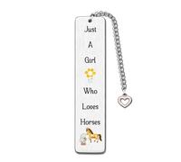 Bookmarks Woman Funny Cartoon Birthday Gifts Women Sister Friend Niece Keepsake Page Markers Granddaughter Cousin Bestie Personalised Christmas Souvenir Just A Girl who Loves Horses