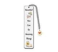 Bookmarks Women Girlfriend Valentines Day Gift Wife Daughter Sister Best Friend Families Graduation Bookmark Appreciate Birthday Present Christmas Keepsakes Beautiful Girl You Can Do Amazing Things