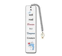 Bookmarks Women Valentines Day Gift Wife Mum Girlfriend Daughter Sister Friends Families Graduation Bookmark Appreciate Birthday Present Christmas Keepsakes A Well Read Woman is a Dangerous Creature