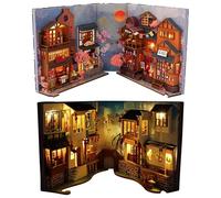 Booknook Shelf Insert - Shelf Insert Decor, Book Display Kit, Book Case Build Scene Model | Creative Lighting Shelfs System, DIY Assembly Decor Kit, For Teens Adults Office Home Study Desk
